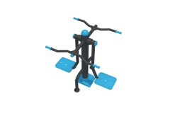 Ciftli Yan Salinim Aleti KLF-09 | Dış Mekan Spor Aletleri | Erse Kent Mobilyaları